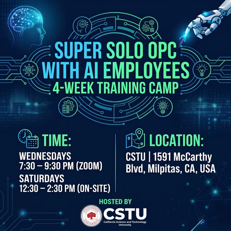 Cover Image for Super Solo OPC: Build Your Team of AI Employees | 4-Week Practical Training Camp