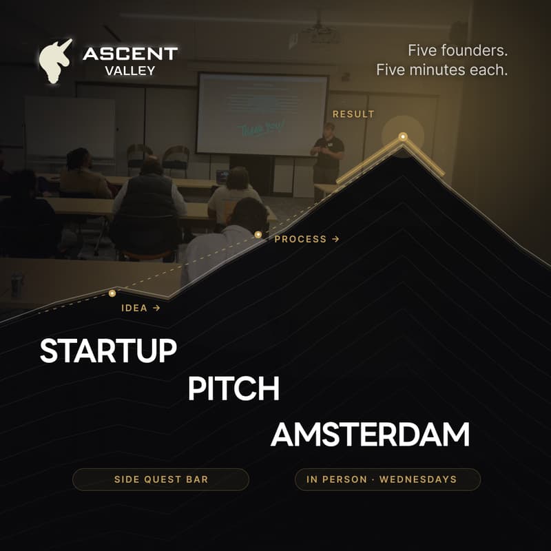 Cover Image for Startup Pitch Events Amsterdam: 5 Founders on Stage