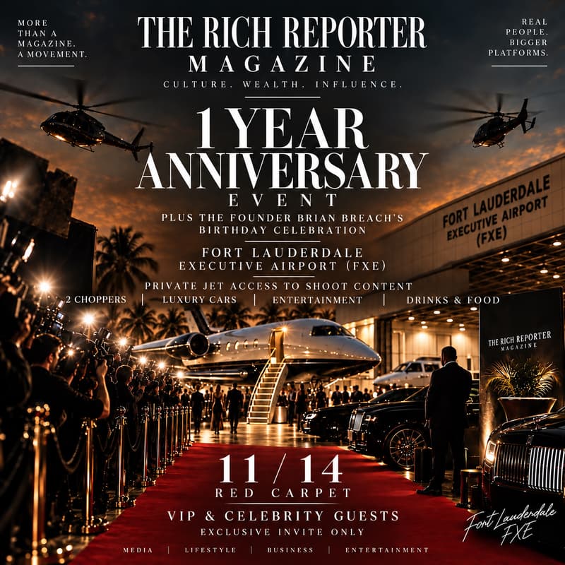 Cover Image for The Rich Reporter Magazine 1 Year Anniversary