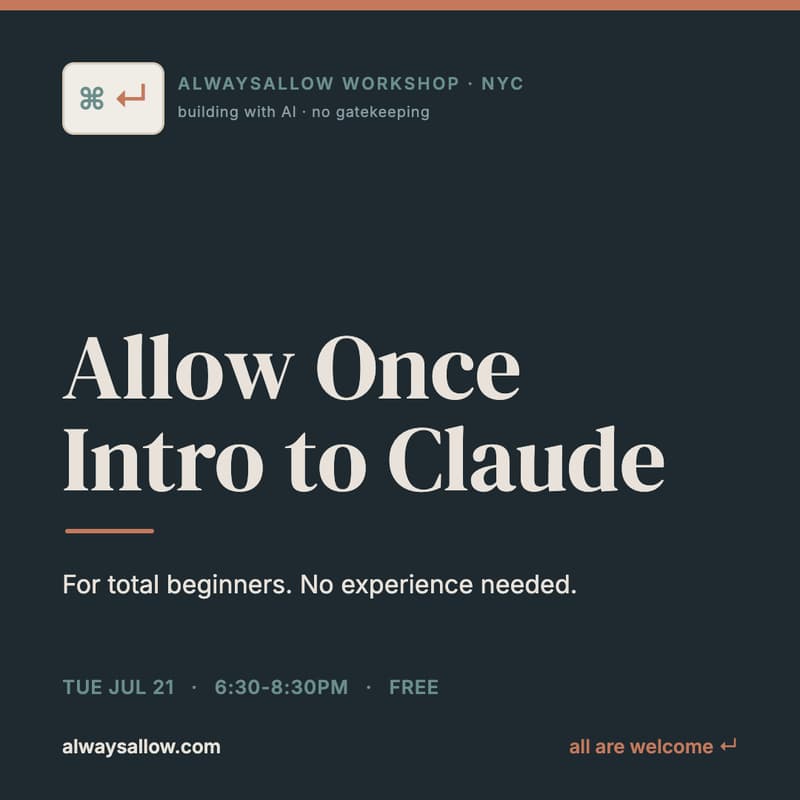 Cover Image for Allow Once: Intro to Claude