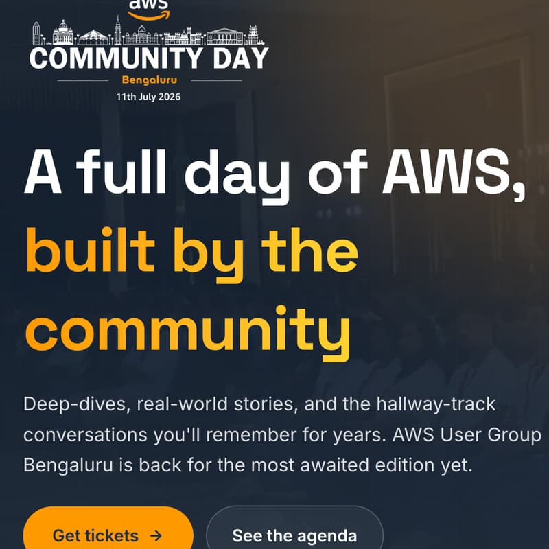 Cover Image for AWS Community Day Bengaluru - 2026