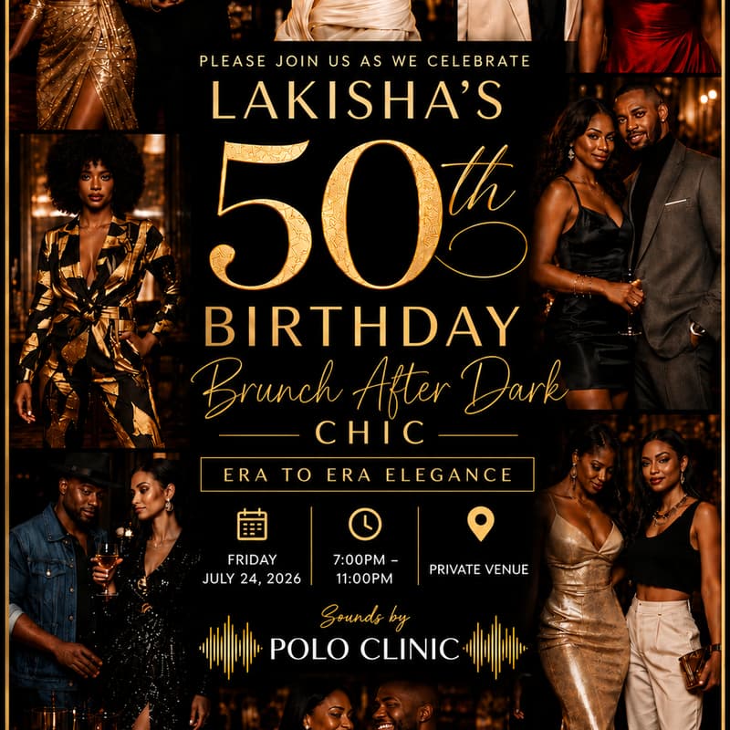 Cover Image for La Kisha's 50th Birthday Brunch After Dark