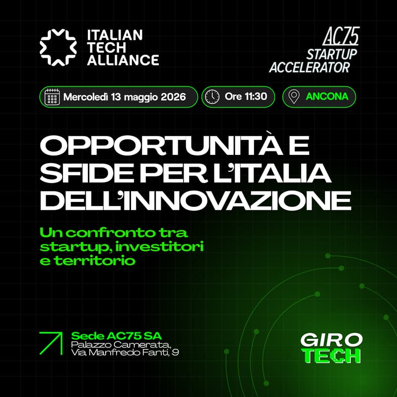 Cover Image for Opportunità e sfide per l'Italia dell'innovazione: un confronto tra startup, investitori e territorio | AC75 SA & Italian Tech Alliance