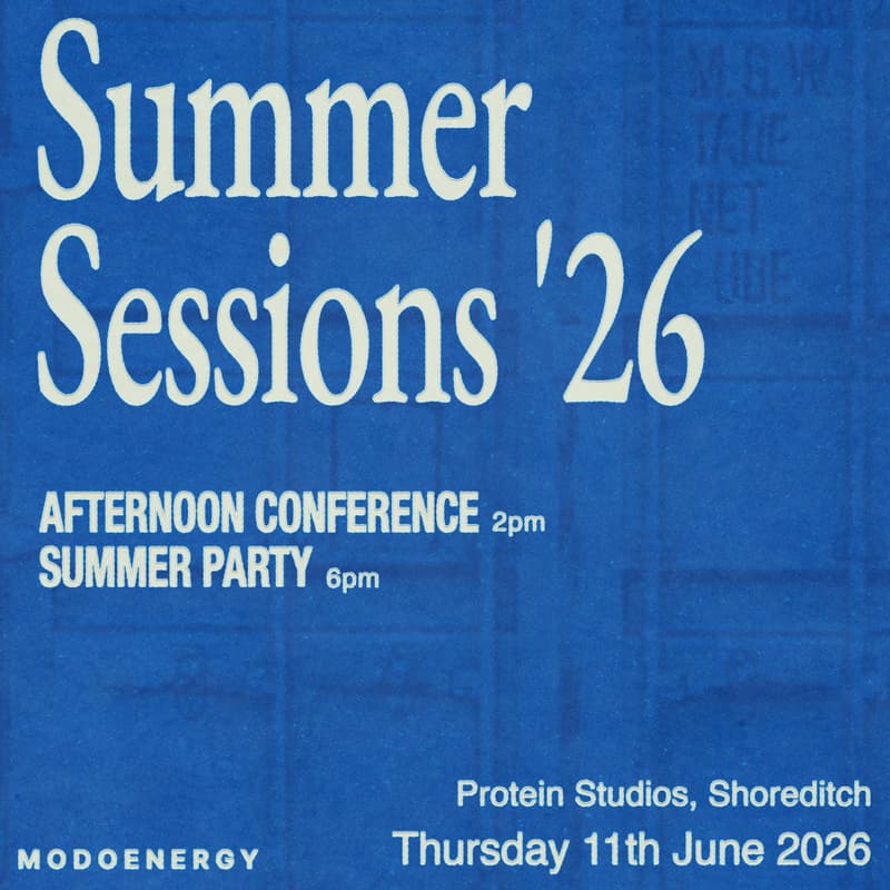 Cover Image for Summer Sessions '26 by Modo Energy and Ko