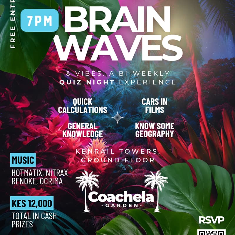 Cover Image for Brainwaves 'Quiz Night' @ Coachela Gardens NBO