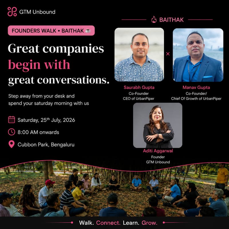 Cover Image for Tech Founders Walk + Baithak 🍃