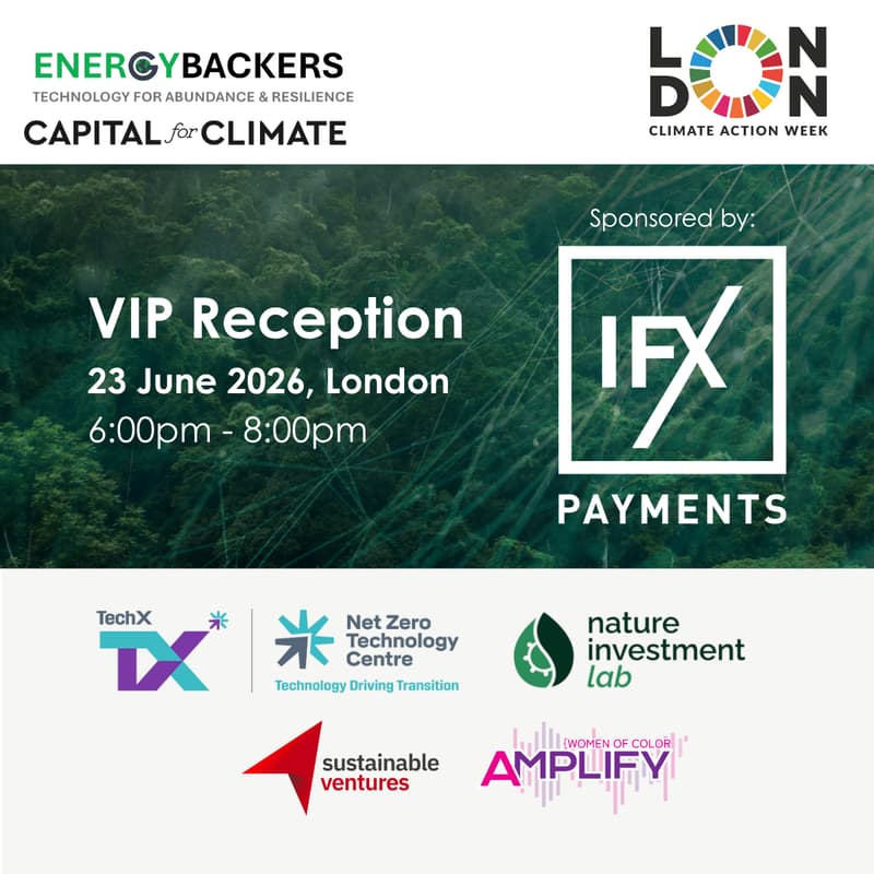 Cover Image for Pre event VIP Reception: Energybackers Investment Showcase and Pilot Camp