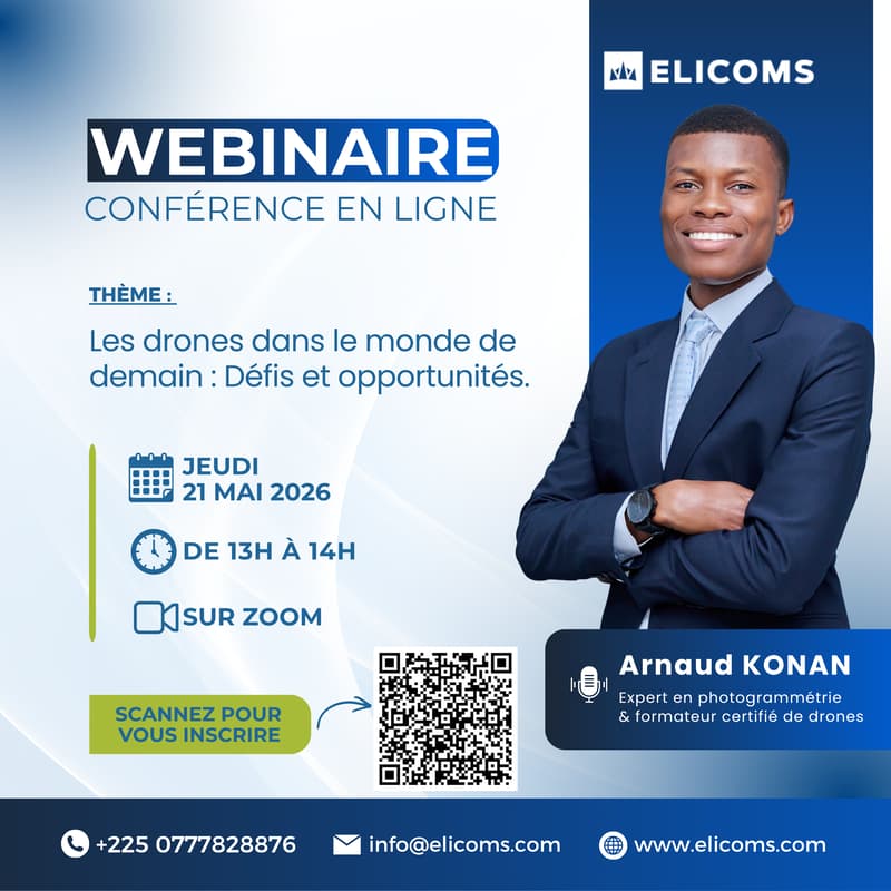 Cover Image for WEBINAIRE / Les drones dans le monde de demain : Défis et opportunités