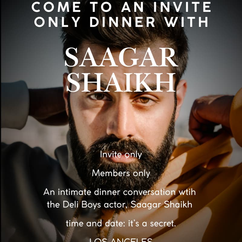Cover Image for Musly x Saagar Shaikh From Deli Boys | Muslim Representation in Hollywood | 27 August | Los Angeles