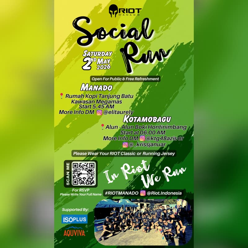 Cover Image for SOCIAL RUN RIOT MANADO 02/05/2026