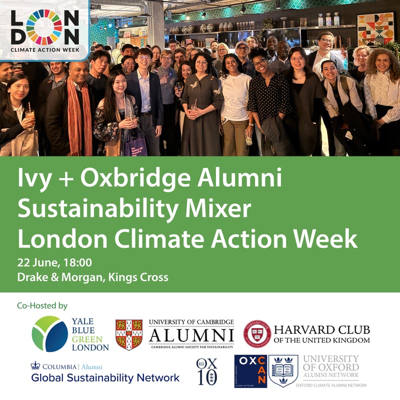 Cover Image for Ivy + Oxbridge Sustainability Mixer - London Climate Action Week