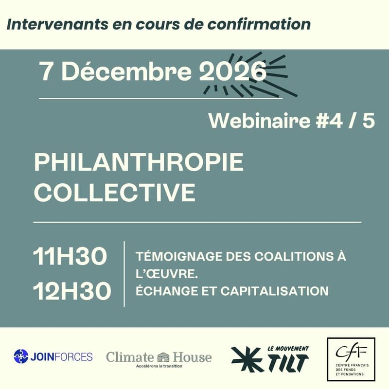 Cover Image for Épisode #4 - Coalitions Philanthropiques - Série de Webinaires Thématiques