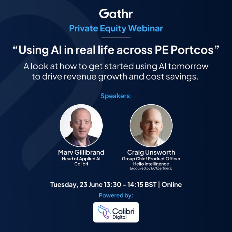 Cover Image for PE Webinar: "Using AI in real life across PE Portcos"