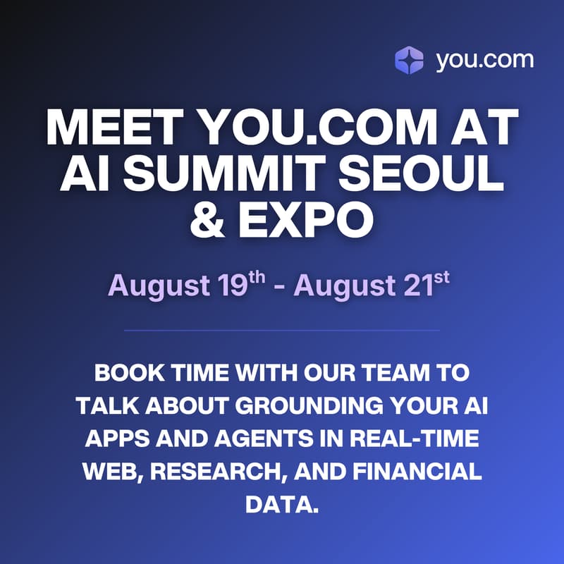 Cover Image for Meet You.com at AI Summit Seoul 2026
