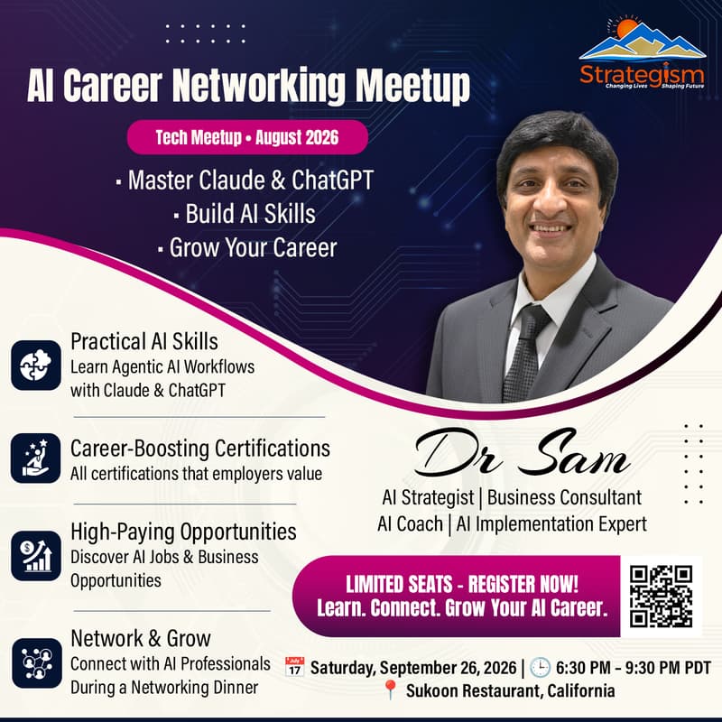 Cover Image for AI Careers 2026: Agentic AI, Claude & ChatGPT for High-Paying Jobs + Networking Dinner