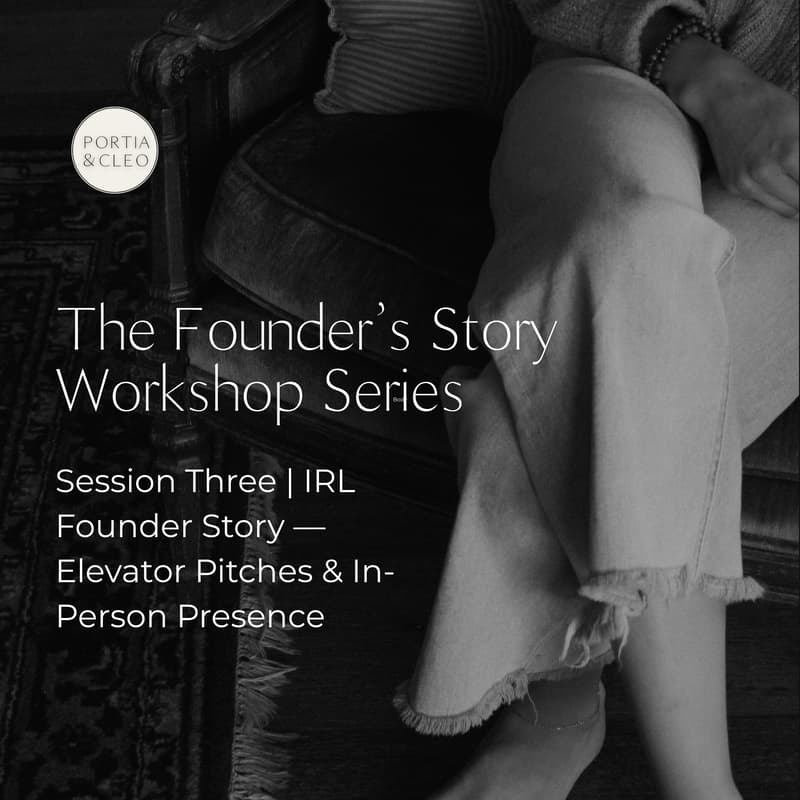 Cover Image for Founder's Story Workshop Series Session 3: IRL Founder Story — Elevator Pitches & In-Person Presence