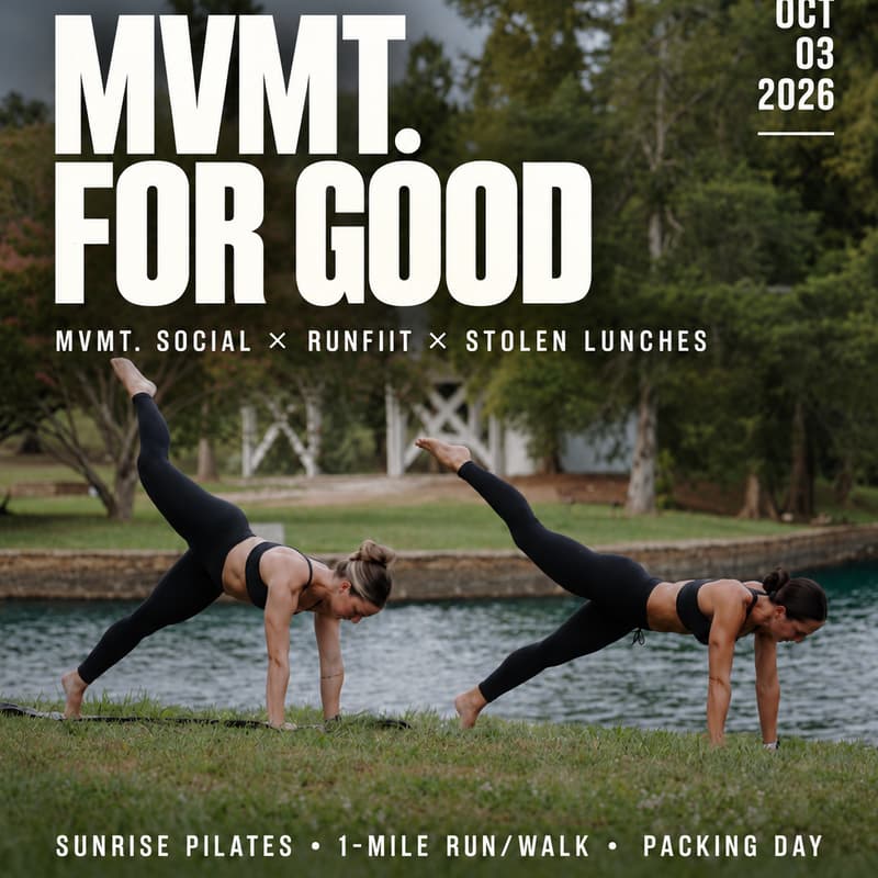 Cover Image for MVMT. FOR GOOD: SUNRISE PILATES +PACKING DAY