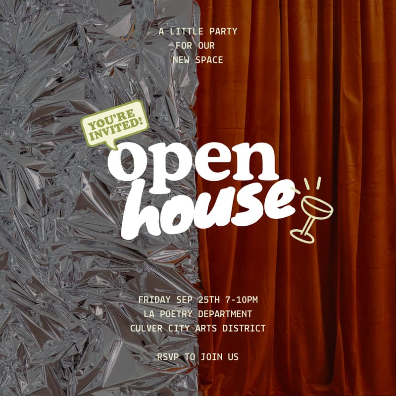 Cover Image for LA Poetry Department Open House
