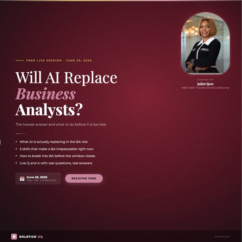 Cover Image for Will AI Replace Business Analysts? The Honest Answer, and What to Do Before It's Too Late.