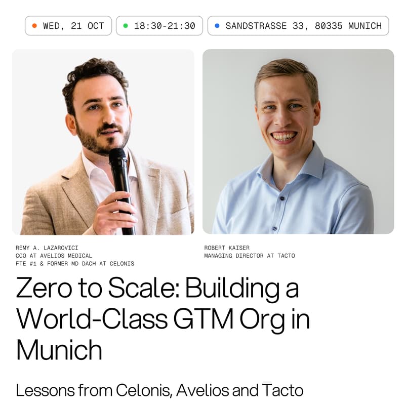 Cover Image for Zero to Scale: Building a World-Class Sales Org in Munich