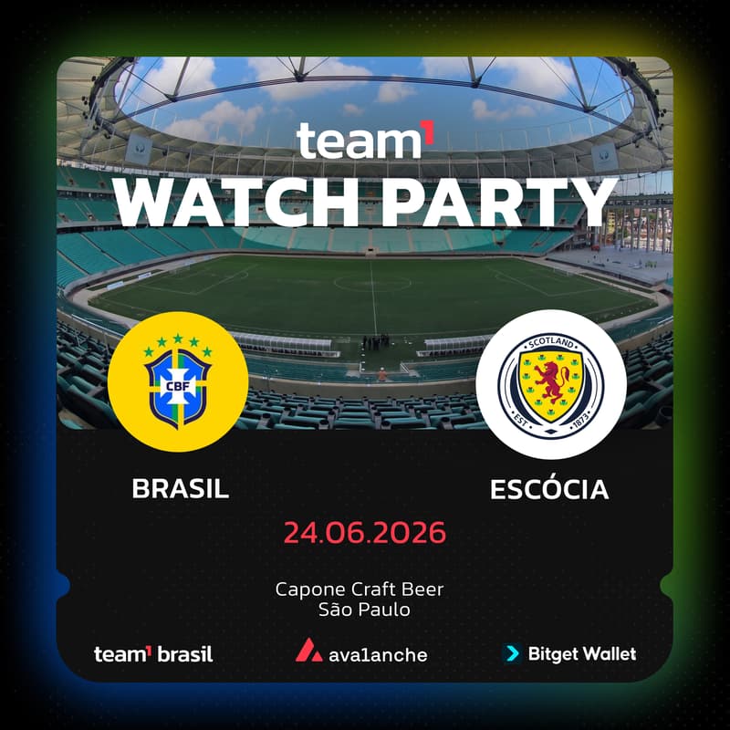 Cover Image for Team1 Brasil & Bitget Wallet Watch Party: Brasil x Escócia