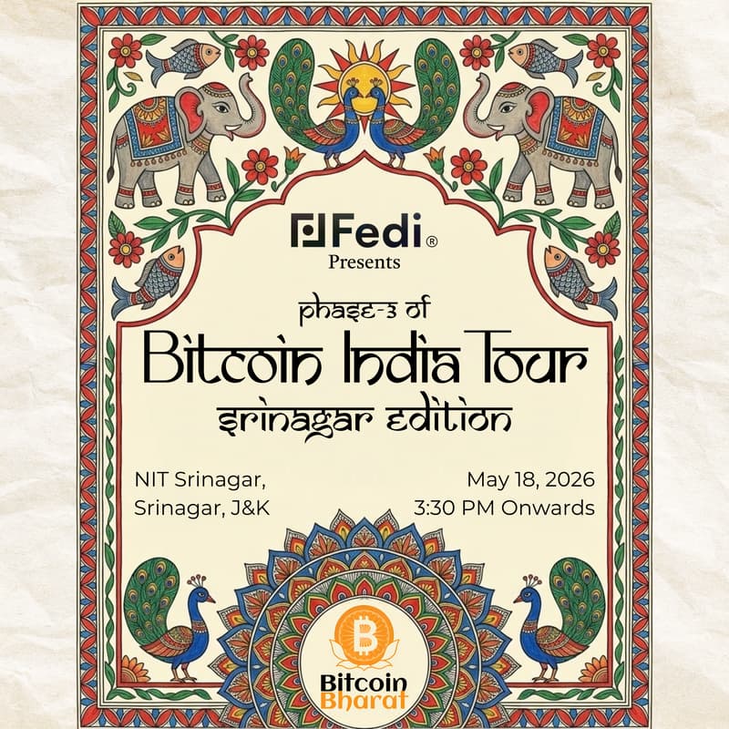 Cover Image for Bitcoin India Tour- Srinagar Edition