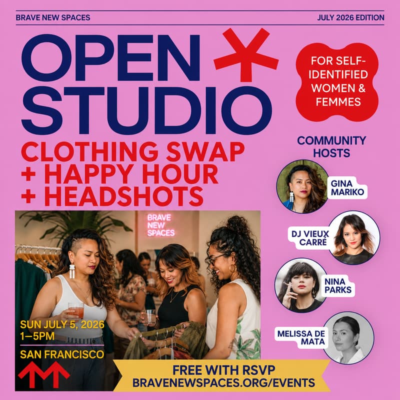Cover Image for Open Studios: Clothing Swap & Headshots for Women & Femmes