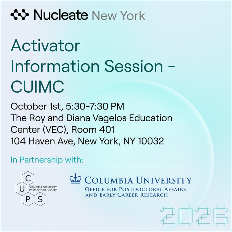 Cover Image for Nucleate NY Activator Info Session- CUIMC