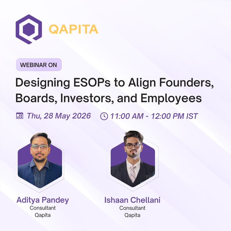 Cover Image for Webinar on "Designing ESOPs to Align Founders, Boards, Investors, and Employees"