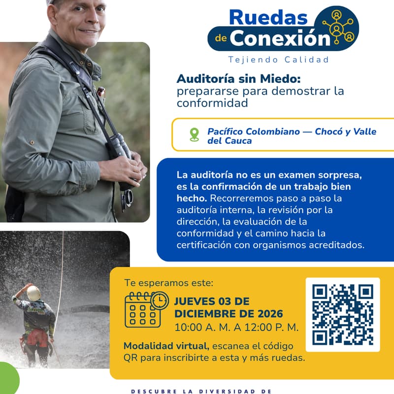 Cover Image for Auditoría sin Miedo: prepararse para demostrar la conformidad Rueda macroregional – Pacífico Colombiano (Chocó y Valle del Cauca)