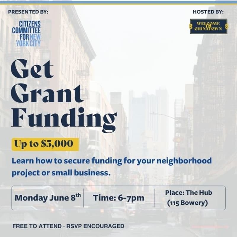 Cover Image for CitizensNYC Community Leaders and Small Business' Grant Info Session