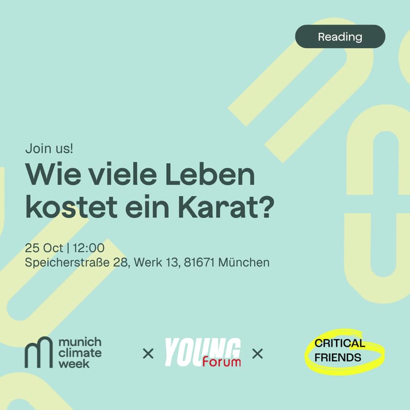 Cover Image for Wie viele Leben kostet ein Karat? Lesung mit Unternehmerin & Autorin Guya Merkle über Gold, Macht, Kapital und globale Ungerechtigkeit🏅📚