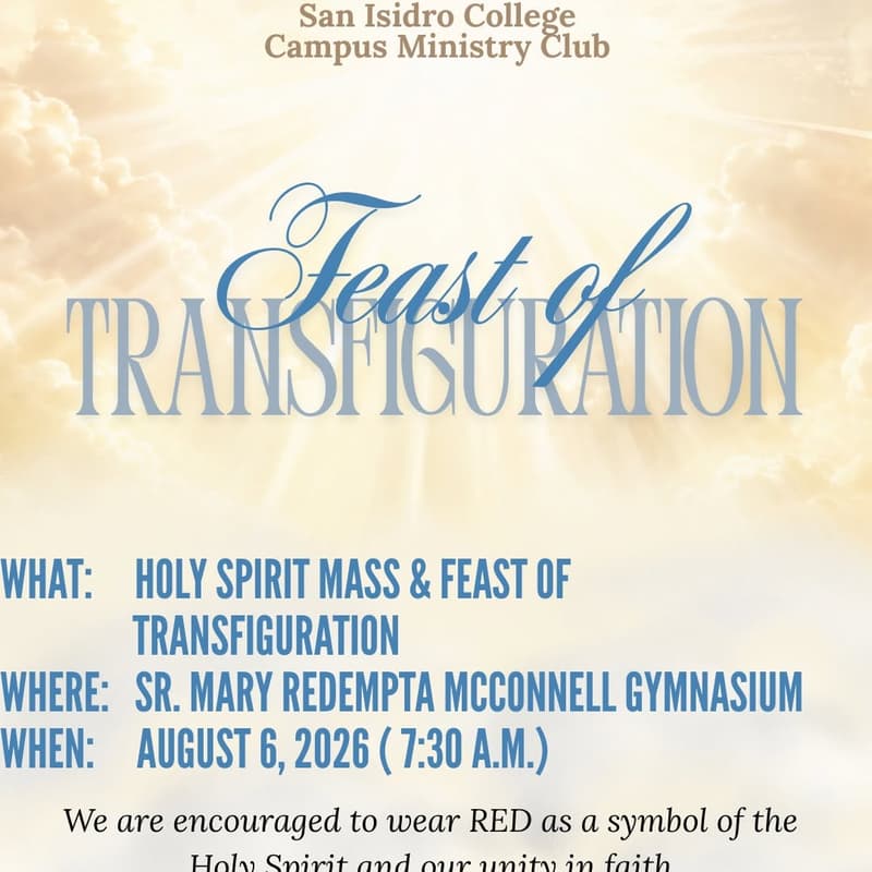 Cover Image for Holy Spirit Mass and Feast of the Transfiguration