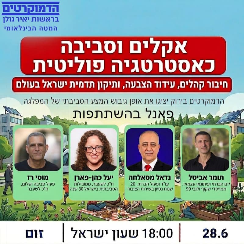 Cover Image for וובינר על ״אקלים וסביבה כאסטרטגיה פוליטית״