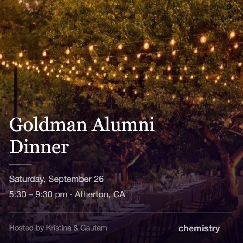 Cover Image for Goldman Alumni Dinner