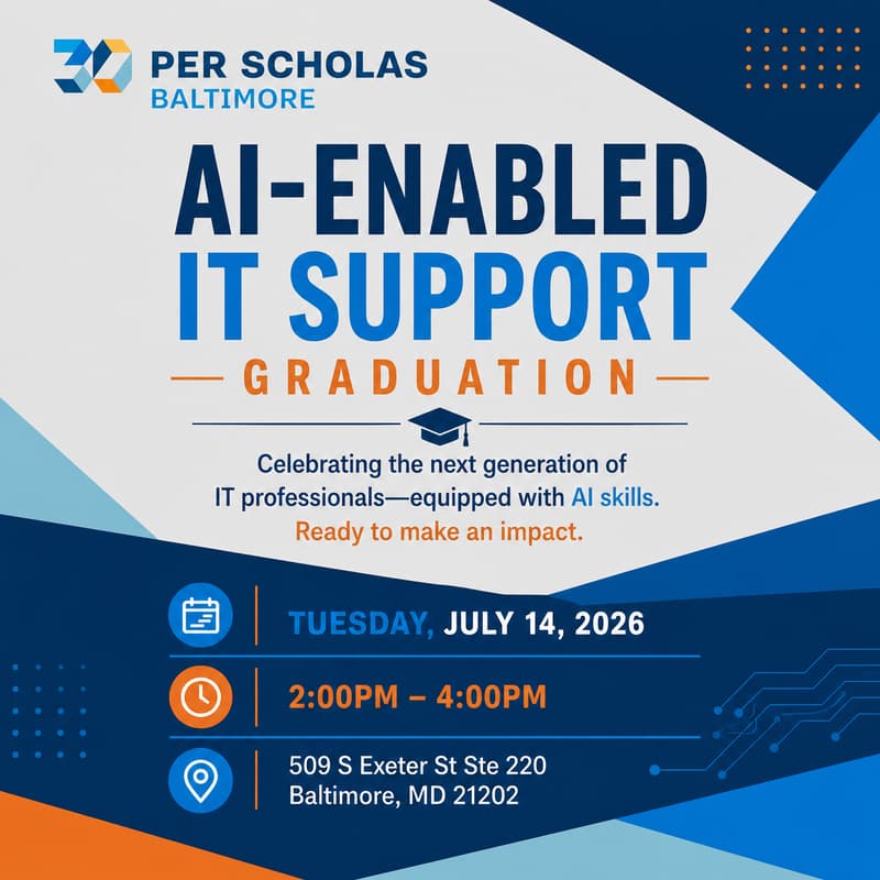 Cover Image for Per Scholas Baltimore AI-Enabled IT Support Graduation