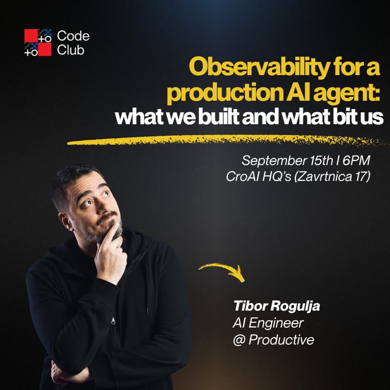 Cover Image for Code Club #5: Observability for a production AI agent: what we built and what bit us