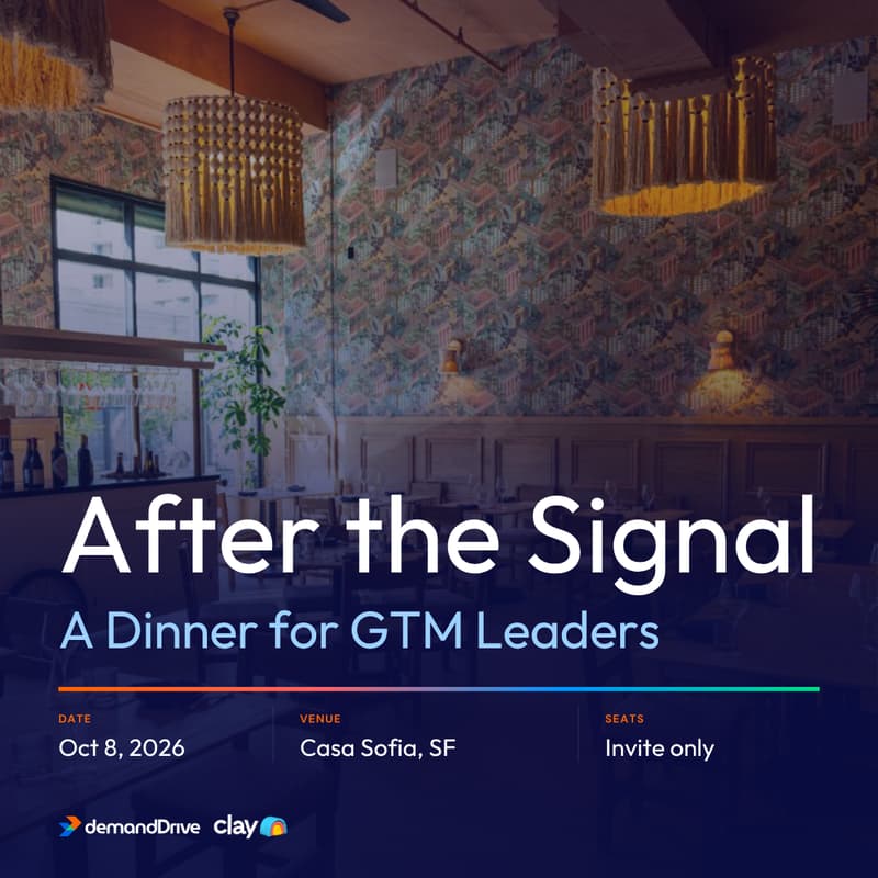 Cover Image for After the Signal: A Dinner for GTM Leaders
