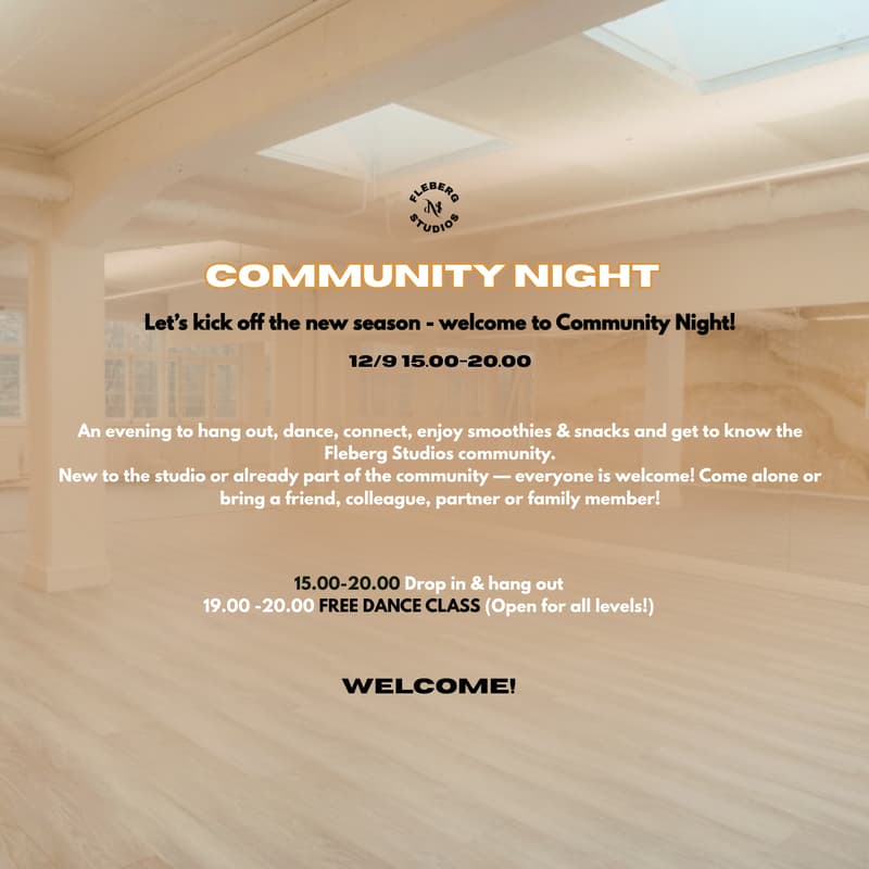 Cover Image for Community Night at Fleberg Studios!