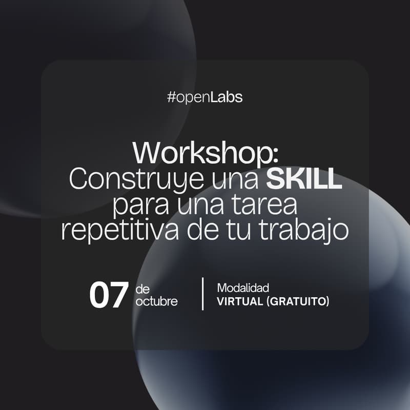 Cover Image for Workshop: Crea una SKILL para una tarea repetitiva