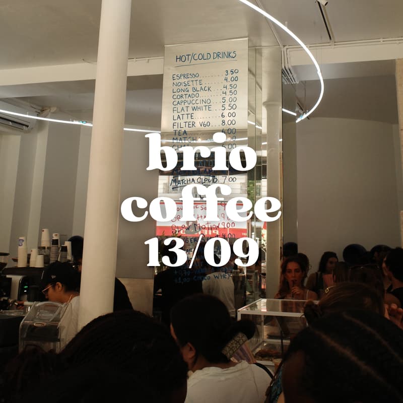 Cover Image for Brio Coffee Sunday 13/09