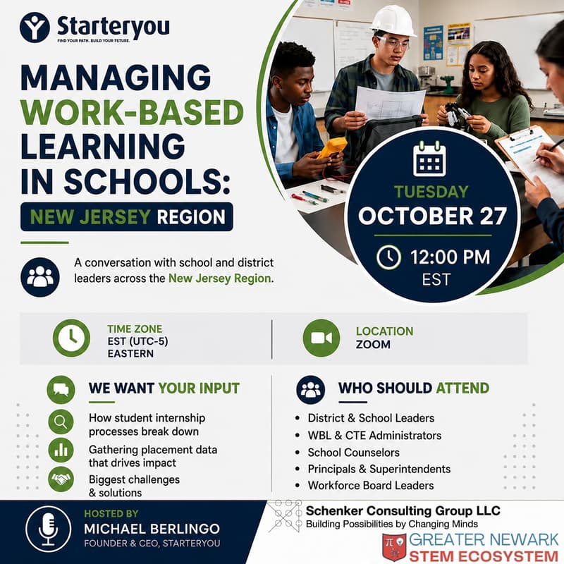 Cover Image for Managing Work-Based Learning in Schools: New Jersey District Leadership Focus Group #3