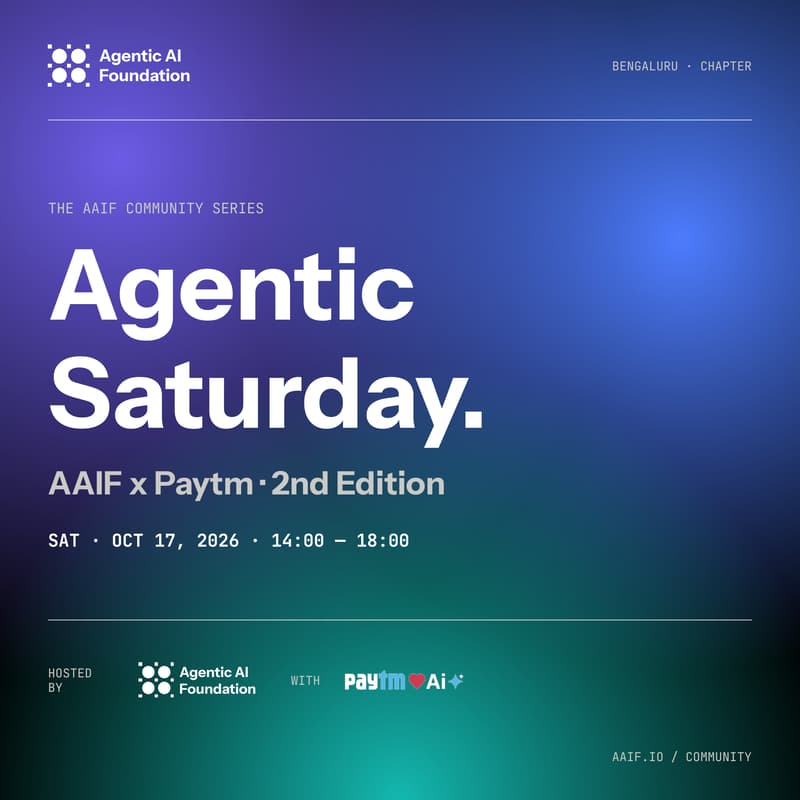 Cover Image for Agentic Saturday | AAIF x Paytm | 2nd Edition
