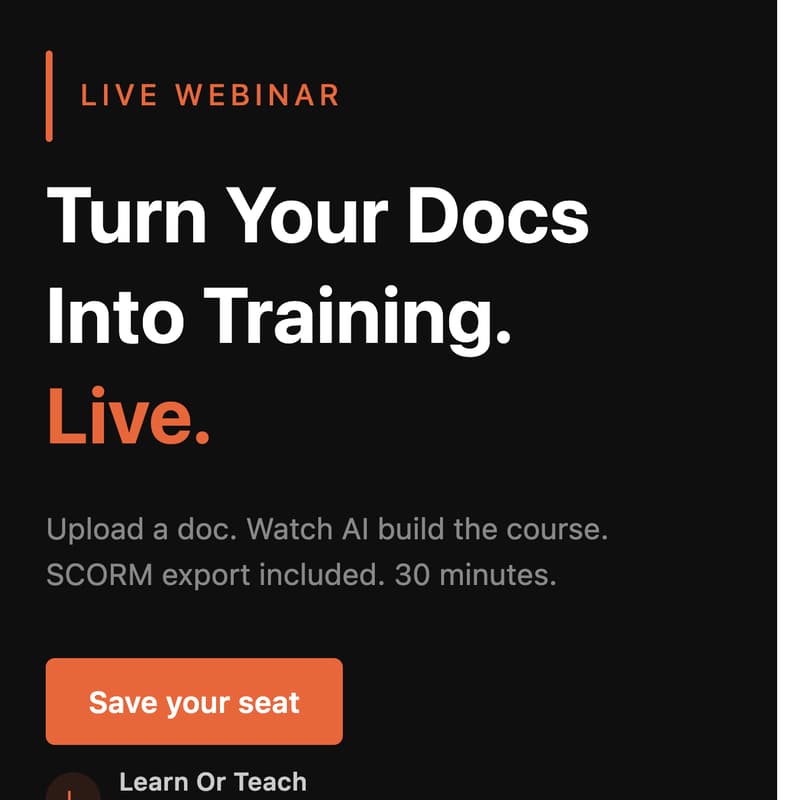 Cover Image for Create training with our AI powered platform from anything