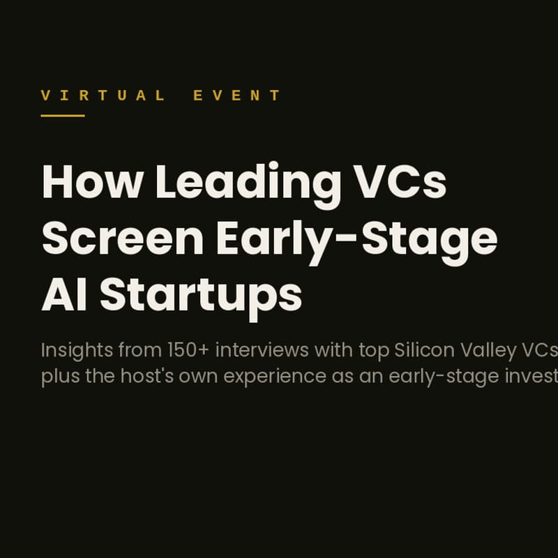 Cover Image for How Leading VCs Screen Early Stage AI Startups