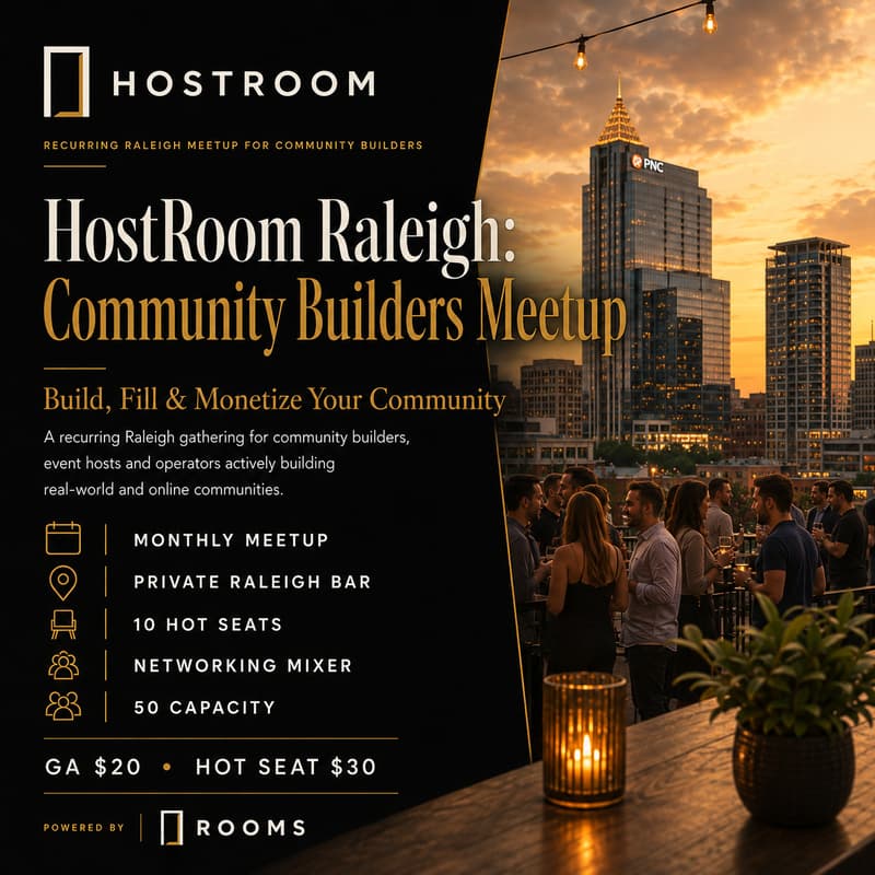 Cover Image for HostRoom Raleigh: Community Builders Meetup