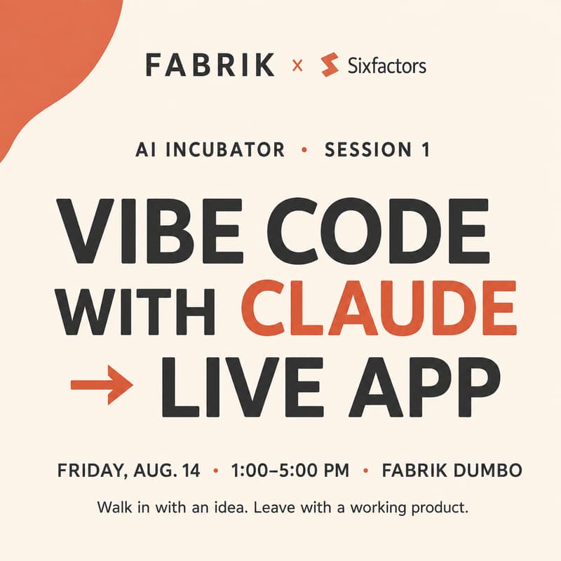 Cover Image for Hands-on Workshop: Learn vibe coding with Claude | Build Live App in One Afternoon