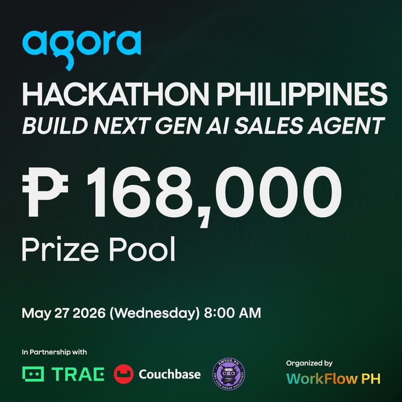 Cover Image for Agora Hackathon Philippines 2026 : Build Next Gen AI Sales Agent