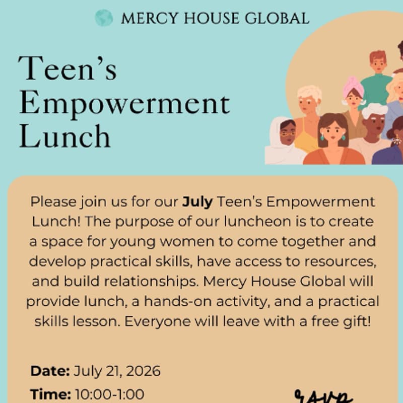 Cover Image for Mercy House Global's Teen Empowerment Luncheon