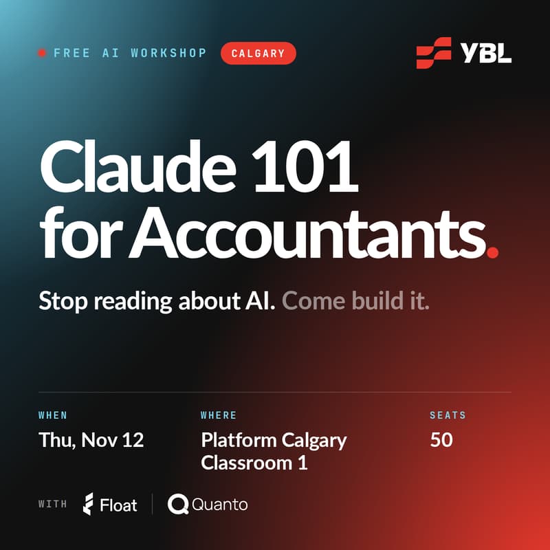 Cover Image for YBL AI Workshop: Claude 101 for Accountants · Calgary
